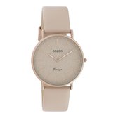 OOZOO Vintage series - Rosé gouden horloge met zacht roze leren band - C20206 - Ø32