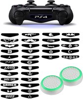 Playstation PS5 PS4 PS3 | Xbox X S One 360 | 1 Set = 2 Thumbgrips | Sticker + Thumbgrips | Wit/Groen + Willekeurige Sticker