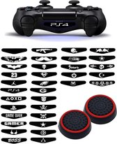 Playstation PS5 PS4 PS3 | Xbox X S One 360 | 1 Set = 2 Thumbgrips | Sticker + Thumbgrips | Zwart/Rood + Willekeurige Sticker