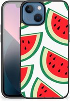 Hoesje Bumper geschikt voor iPhone 13 mini Telefoon Hoesje met Zwarte rand Watermelons
