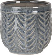 Bloempot Binnen Ø 15*14 cm Grijs Keramiek Rond Plantenpot