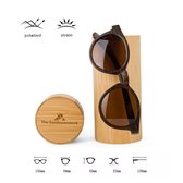 Bamboovement - zonnebril - zonnebril dames - polaroid zonnebril dames - UV-400 bescherming - inclusief opbergkoker