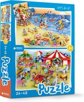 Rebo legpuzzel 24 + 48 stukjes - Beach and Circus