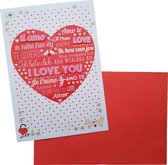 Valentijnskaart “Ti Amo” 18,5 x 26,5 cm | Valentijns Tip