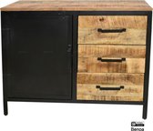 Dressoir industrieel | lizzy | Mangohout | Mango | naturel | 100 x 42 x 78(h) cm