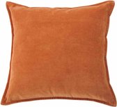 cushion cotton velvet dark orange