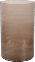 Windlicht Ø 15*25 cm Bruin Glas Rond Kaarsenhouder Sfeerverlichting