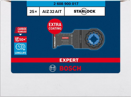 Foto: Bosch 2608900017 expert starlock coatedcarbide invalzaagblad aiz 32 ait carbide metal 32 x 40 mm