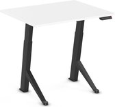 Worktrainer - YDesk - Klein zit sta bureau - Elektrisch - Memory display - 100x80 cm - Zwart/Wit
