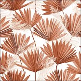 Ambiente - Papieren Servetten Palm Leaf Brown 33 - FSC Mix - 16.5x16.5 cm