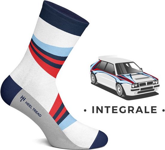 Heel Tread Integrale Martini Sokken - Lancia HF Integrale - fun sokken - Auto sokken - Maat 41-46
