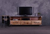 Tv meubel | industrieel | Mangohout | Mango | naturel | 180 x 45 x 60(h) cm