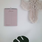 Minimalistische kalender met motivational quotes - verjaardagskalender - maandplanner - zonder jaartal