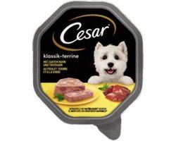 10x Cesar - Classic in paté met malse kip - 150g