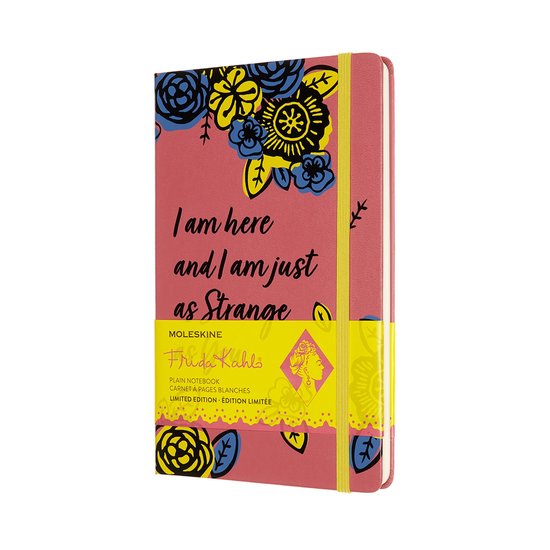 Moleskine Limited Edition Frida Kahlo Large Plain Notebook Pink