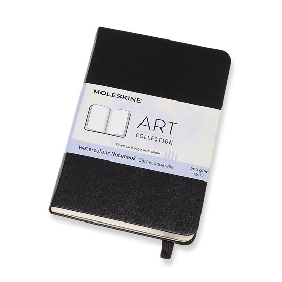 Moleskine Art Aquarel Notitieboek - Pocket - Hardcover - Zwart