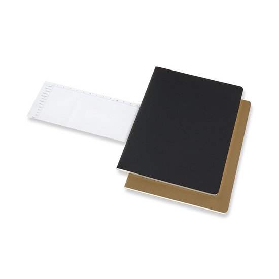 Moleskine Subject Cahier Journals XXL Zwart / Bruin set van 2