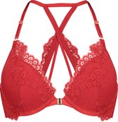 Hunkemöller Dames Lingerie Voorgevormde push-up beugel bh Claire  - Rood - maat E80