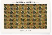 Walljar - William Morris - Tulip and Lily - Muurdecoratie - Poster