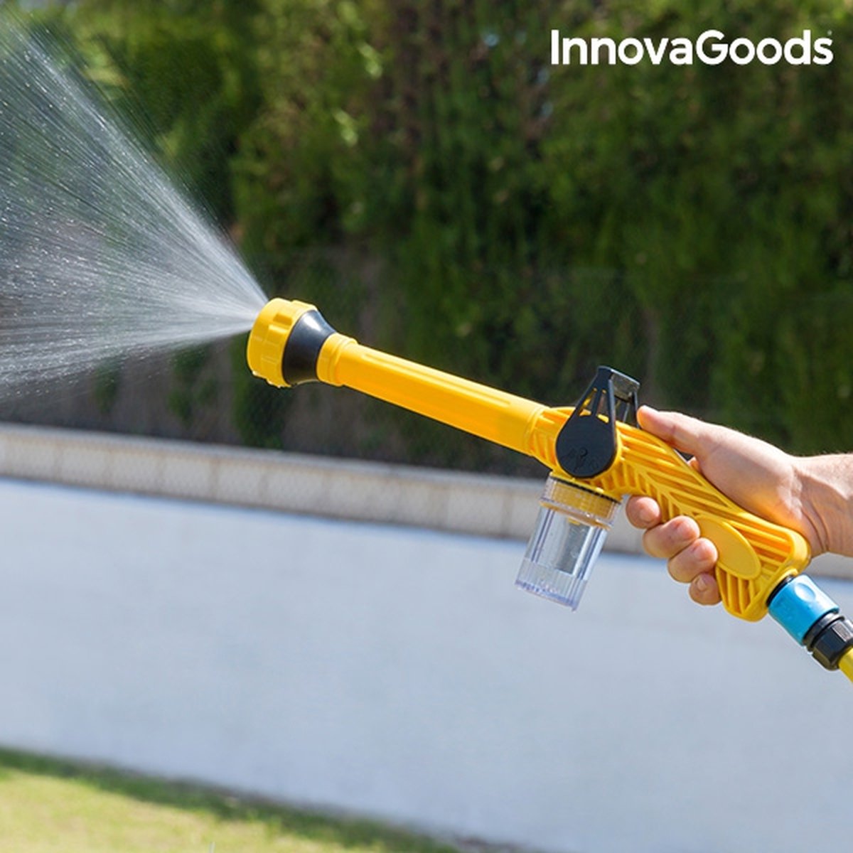Youool Foam Gun Autowasstraat 1000 ml, 2-in-1 Verstelbare Schuimlans, Schuimpistool voor Autoreiniging Schuimkanon Tuinslangaansluiting voor het Reinigen van Auto- en Motortuinen (Geel