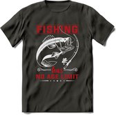 Fishing Has No Age Limit - Vissen T-Shirt | Blauw | Grappig Verjaardag Vis Hobby Cadeau Shirt | Dames - Heren - Unisex | Tshirt Hengelsport Kleding Kado - Donker Grijs - M