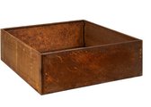 Bloembak, Plantenbak, Bloembak cortenstaal 120x120x40cm zonder bodem