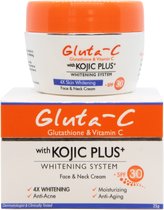 Gluta-C Face & Neck Cream met Kojic Acid+  Whitening System , SPF 30 (2 stuks)