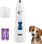 AMIR Pet Nail Grinder, Gentle Paws Premium elektrische nagel Grinder voor honden en katten / Pet Grooming Kit - wit