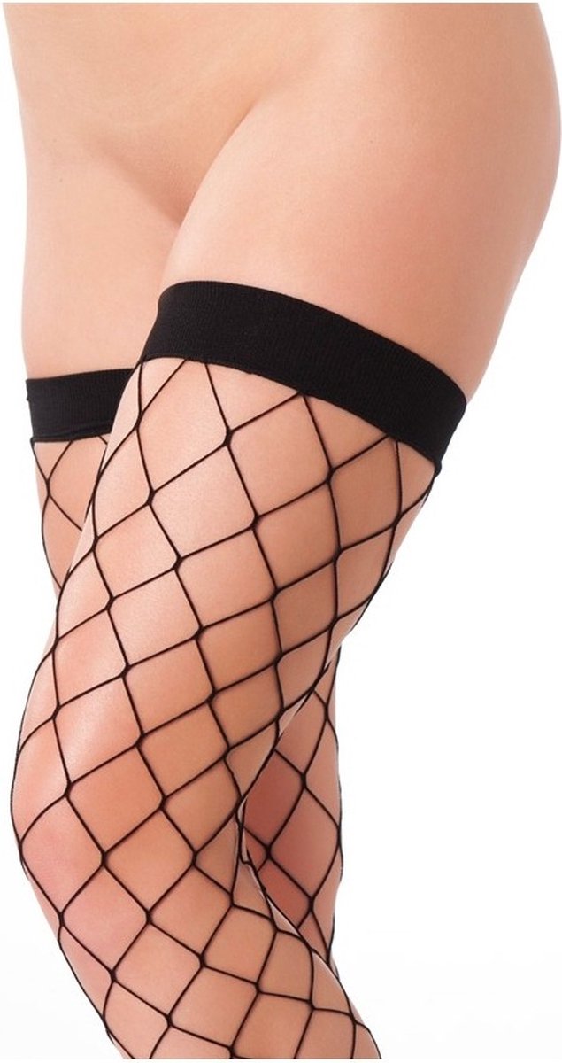 Goedkoopste Amorable - Visnet Panty Kousen - Zwart - One Size - Stay Up Kousen