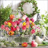 Ambiente Easter papieren servetten - Spring bouquet
