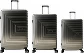 UltraTravel 3-delige reiskoffer set - polycarbonaat - 360 graden draaiwielen - Silver Grijs