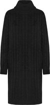 Cable knit dress black