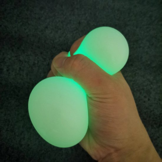 S-Ripoll - Sticky Wall Balls - Glow In The Dark- Fidget Toys -Tiktok trend 2023 - Stressbal - set van 8 Stuks