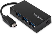 Targus ACH922EU, USB 3.0 (3.1 Gen 1) Type-C, USB 3.0 (3.1 Gen 1) Type-A,USB 3.0 (3.1 Gen 1) Type-C, 5000 Mbit/s, USB, Zwart, Metaal, Kunststof
