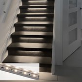 Trapverlichting led strips 50cm in aluminium profiel - Set voor max. 16 treden - Helder wit licht
