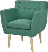 Furnibella – Fauteuil Stof Groen Armstoel Relax Leunstoel Relaxstoel Fauteuils Stoel