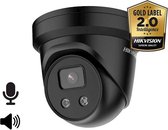 Hikvision DS-2CD2346G2-ISU/SL zwart Ultra Low Light turretcamera met microfoon en speaker 2.8 mm 4MP