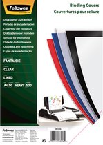 Fellowes Fantasia polypropyleen dekbladen - transparant/lijnen - A4 - 50PK