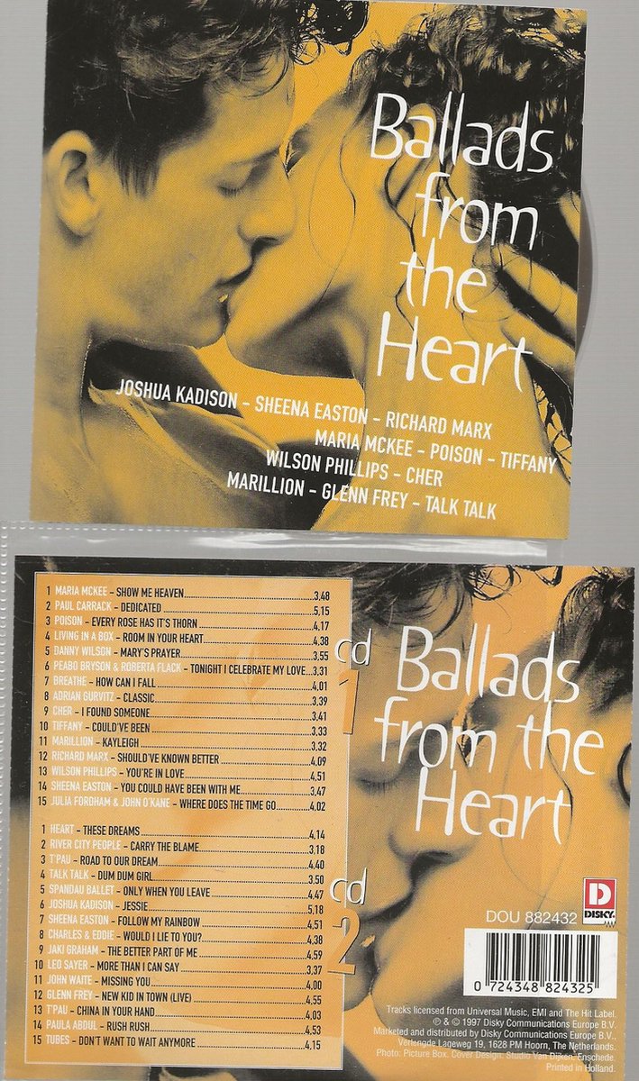 BALLADS FROM THE HEART - DUBBEL CD - Maria Mckee, Heart, Talk Talk, Sheena Easton
