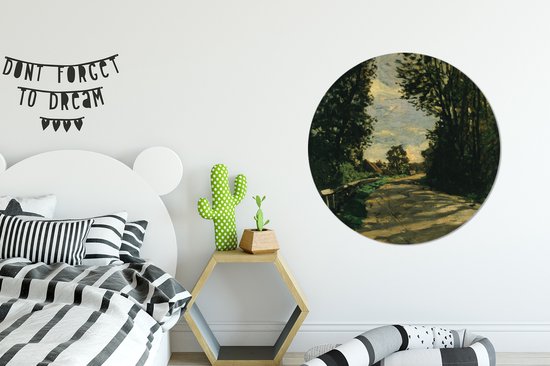 Wall Circle - Indoor Wall Circle - Le chemin de la ferme Saint Simon - Tableau de Claude Monet - ⌀ 90 cm - Décoration murale - Peintures Ronds