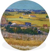 WallCircle - Wandcirkel ⌀ 30 - De oogst - Schilderij van Vincent van Gogh - Ronde schilderijen woonkamer - Wandbord rond - Muurdecoratie cirkel - Kamer decoratie binnen - Wanddecoratie muurcirkel - Woonaccessoires