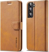 Luxe Book Case - Samsung Galaxy S22 Plus Hoesje - Bruin