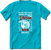 Val Me Niet Lastig Tijdens Het Vissen T-Shirt | Rood | Grappig Verjaardag Vis Hobby Cadeau Shirt | Dames - Heren - Unisex | Tshirt Hengelsport Kleding Kado - Blauw - XXL