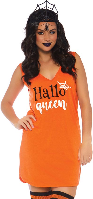 HalloQueen jersey jurk oranje - Leg Avenue