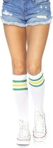 Athletic striped knee highs