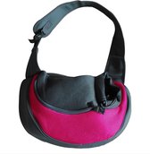 Honden Draagtas - Honden Draagzak - Puppy Draagzak  - Honden Transporttas - Honden Reistas - Pet Carrier Draagtas - Buikdrager - Schoudertas Hond - Draagbare Reistas - Nylon - Rood - Voor Kle