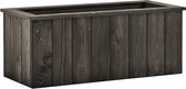 vidaXL Plantenbak verhoogd 74x32x30 cm massief grenenhout grijs