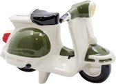 Spaarpot - Keramiek - Vespa - Donkergroen - 18cm - Sawahasa  - Thailand - Fairtrade