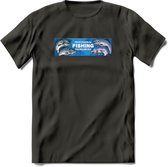 Vissen T-Shirt | Grappig Verjaardag Vis Hobby Cadeau Shirt | Dames - Heren - Unisex | Tshirt Hengelsport Kleding Kado - Donker Grijs - M
