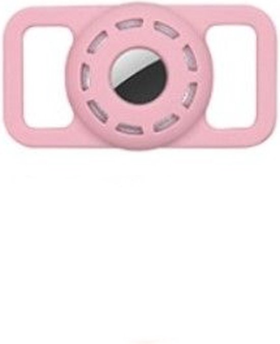 Cicon AirTag hoesje voor Hond of Kat - Roze - Geschikt voor een brede hondenriem (tot 2.5CM)